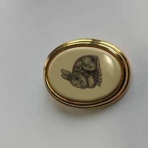 Vintage BARLOW Rabbit Pin Brooch